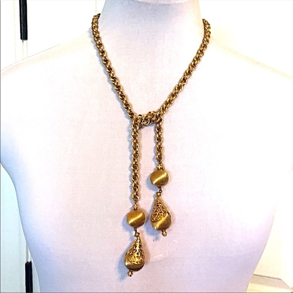 Vintage Jewelry - Monet Vintage 1960s Bolero Lariat Necklace